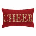 Puesta En Escena 12 x 20 in. Cheer Beaded Pillow, Red PU3686188